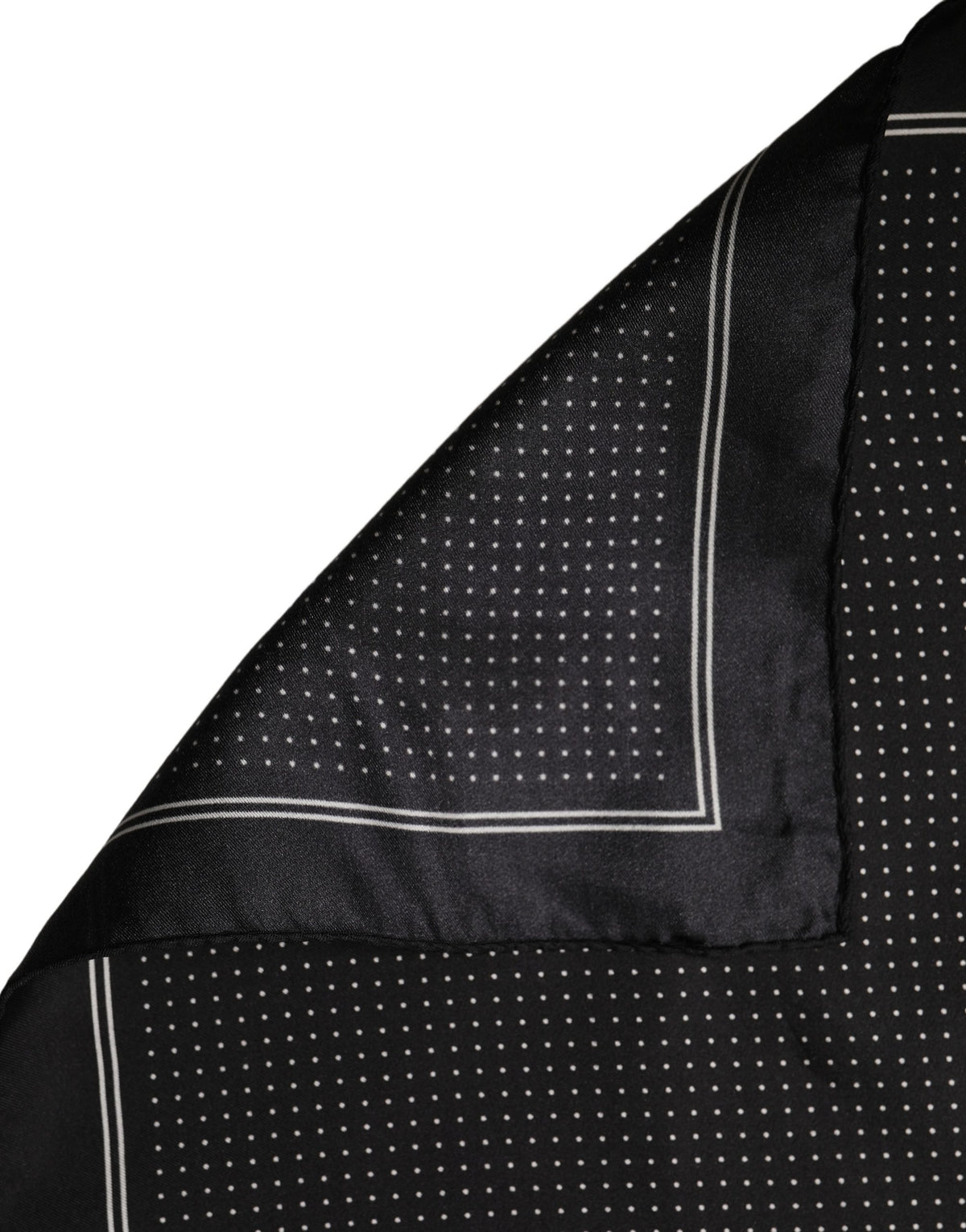 Dolce & Gabbana Black Silk Polka Dot Foulard Scarf - Luxury Elegance