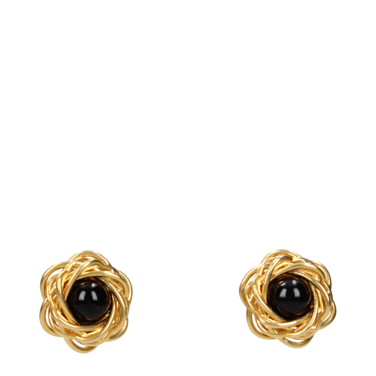 Patou Gold Brass Earrings - Luxurious Elegance for the Discerning