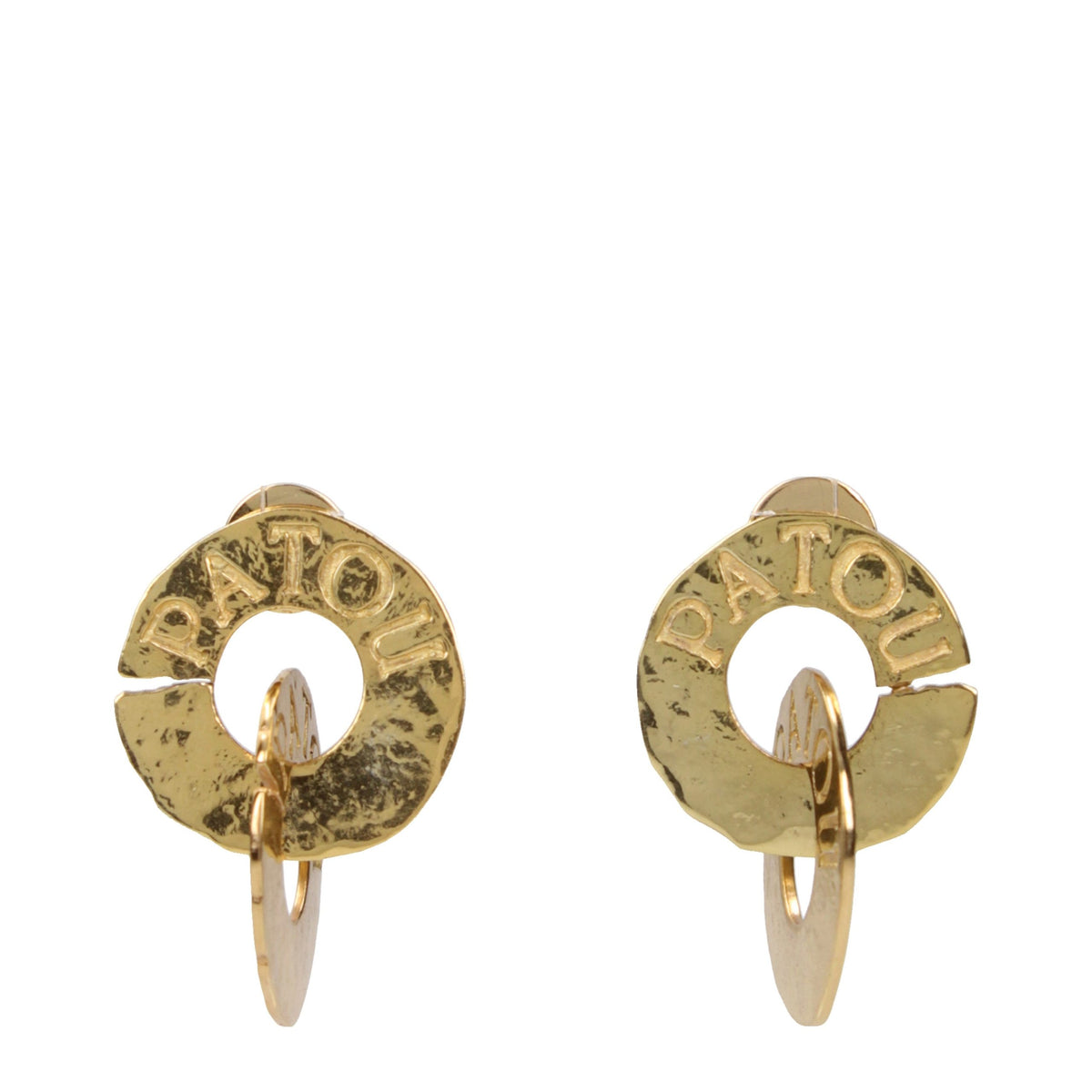 Patou Gold Brass Earrings - Exquisite Luxury for Timeless Elegance
