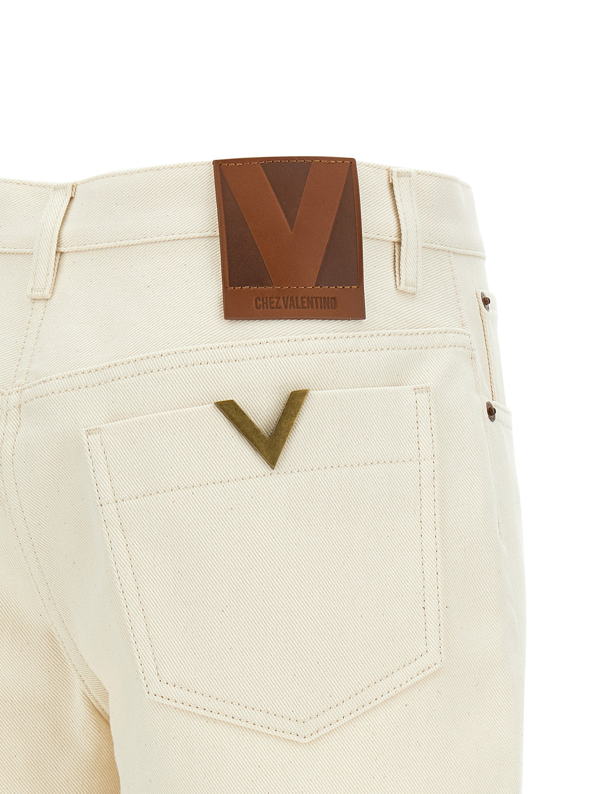 Valentino Garavani Beige Cotton Bermuda Shorts – Timeless Elegance