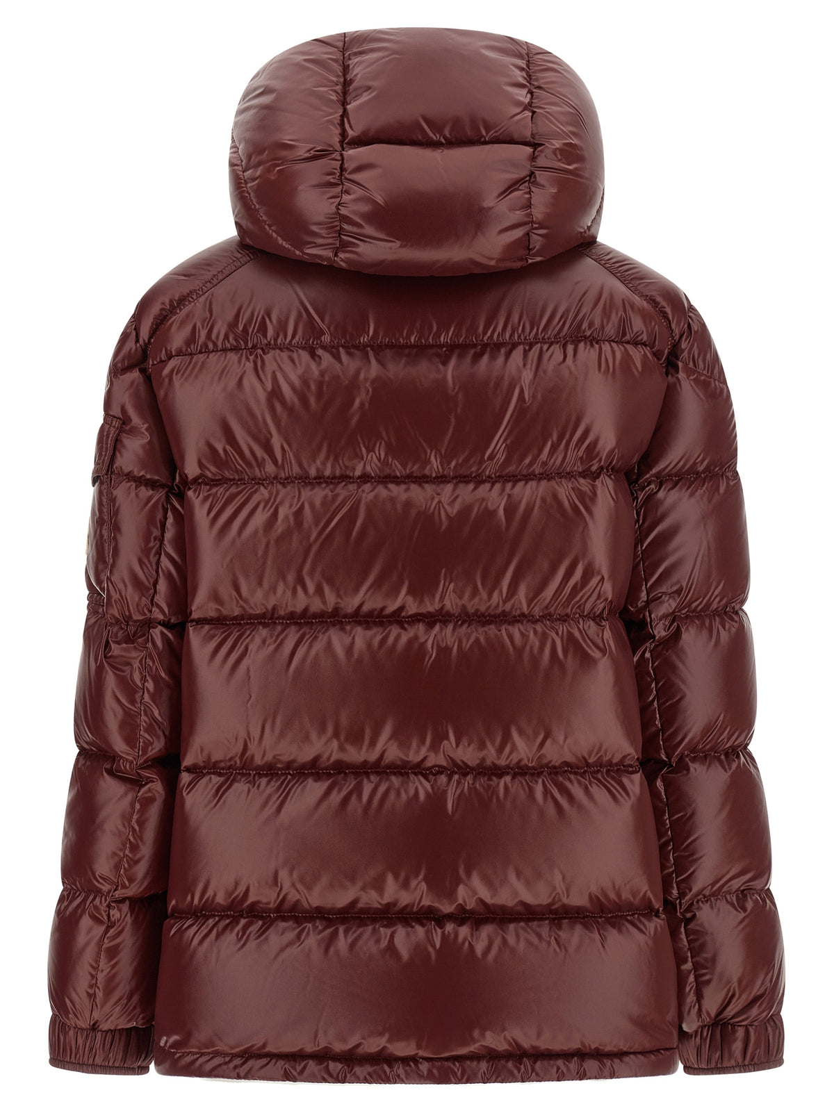 Indulge in the Moncler Bordeaux Polyamide Full-Length Jacket, a masterpiece of boudin quilting and luxurious warmth, perfect for winter elegance and sophisticated style.