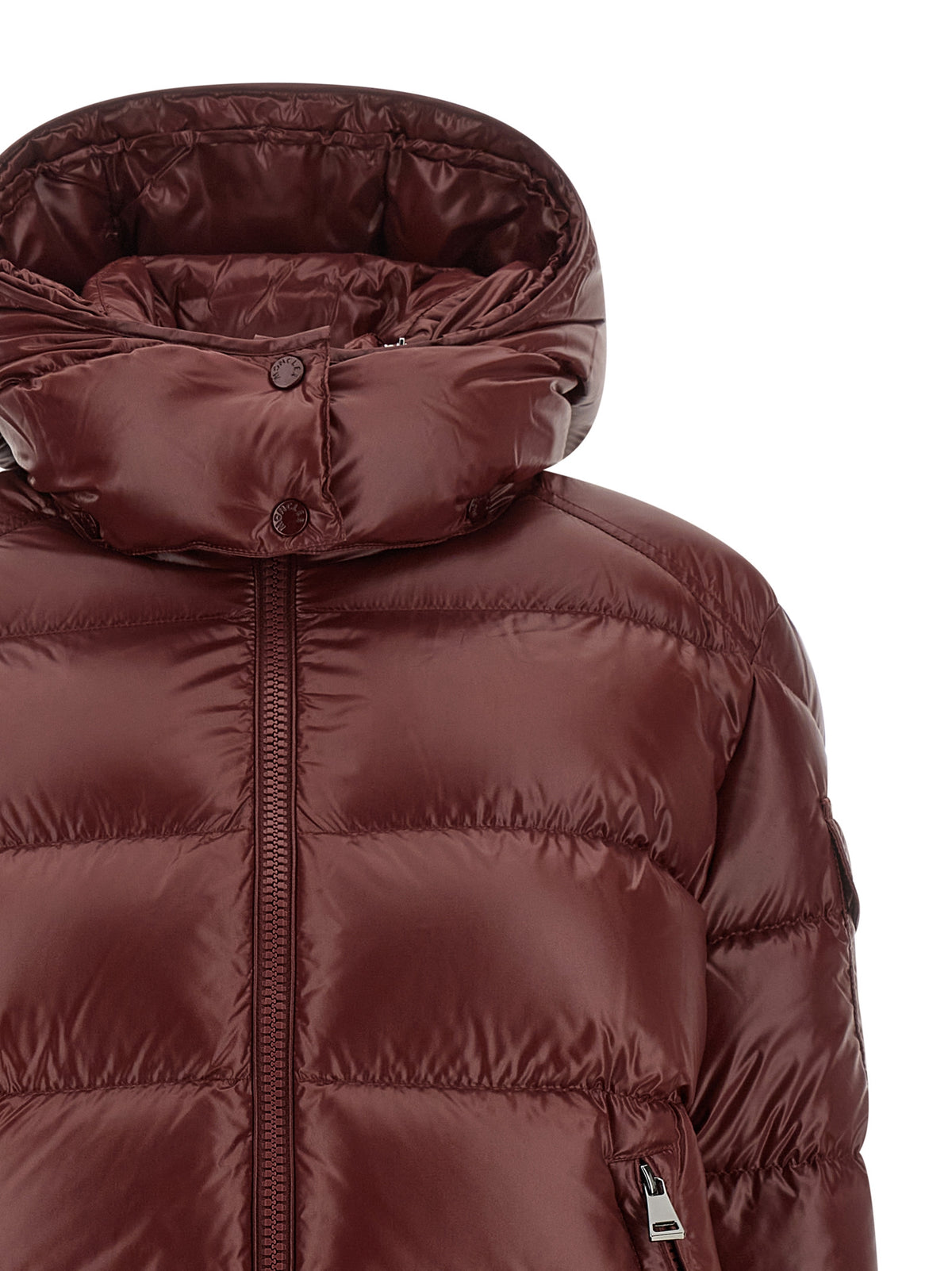 Indulge in the Moncler Bordeaux Polyamide Full-Length Jacket, where iconic boudin quilting meets luxurious warmth, redefining winter elegance for the discerning individual.