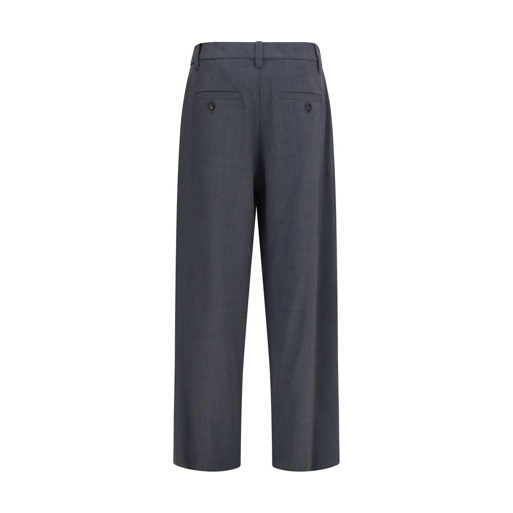 Brunello Cucinelli Gray Wool Dress Pants - Tailored Luxury Elegance