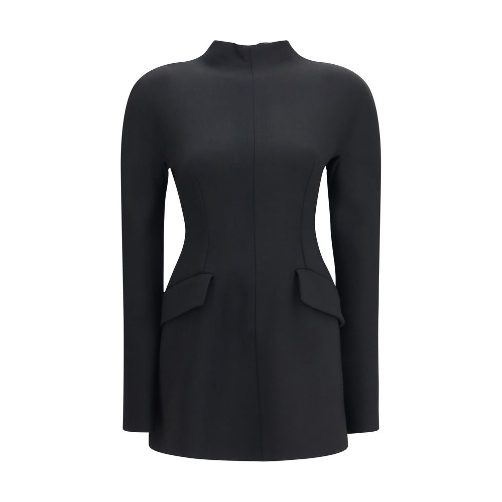 Discover the Max Mara Tefrite Short Dress, a masterpiece of tailored elegance crafted from luxurious stretch technical wool, designed to elevate your sophisticated style.