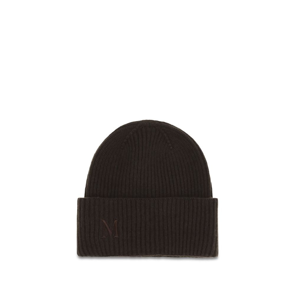 Experience the epitome of elegance with the Max Mara Brown Cashmere Beanie, crafted from pure cashmere for unmatched warmth and sophistication in winter fashion.