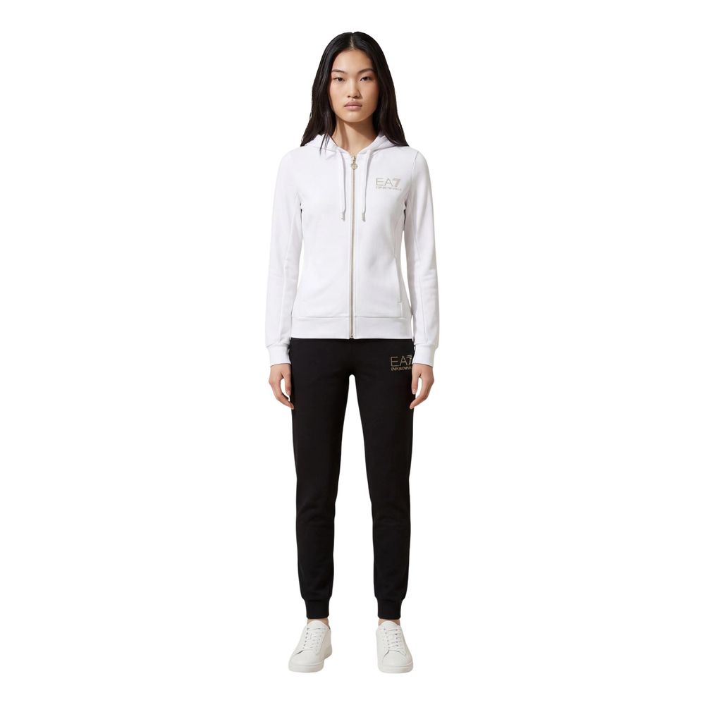 Experience the exquisite EA7 Emporio Armani Black And White Polyester Tracksuit, where luxurious comfort meets timeless style, crafted for those who embody elegance and sophistication.