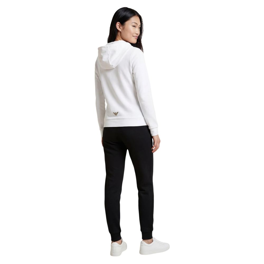 Experience the exquisite EA7 Emporio Armani Black And White Polyester Tracksuit, where luxurious comfort meets timeless style, crafted for the discerning individual.