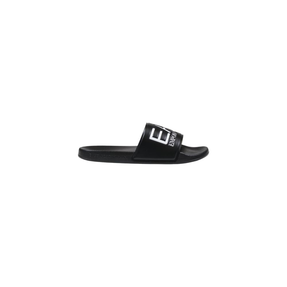 EA7 Emporio Armani Black and White PVC Slippers - Luxe Comfort