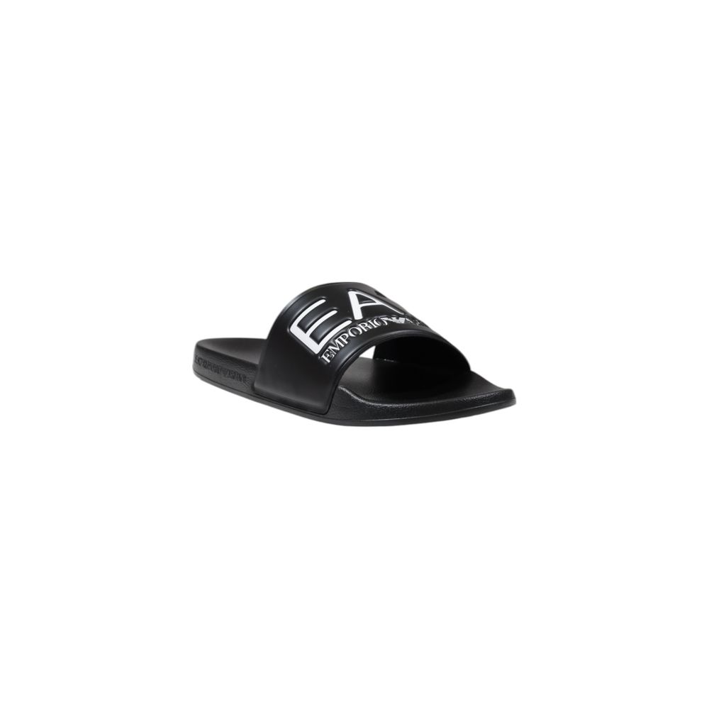 EA7 Emporio Armani Black and White PVC Slippers - Luxe Comfort