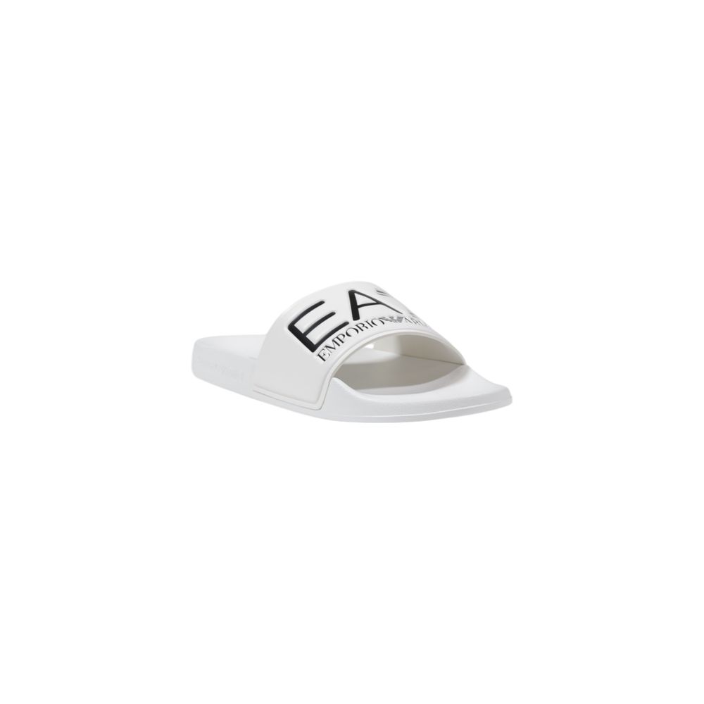 EA7 Emporio Armani White PVC Slide Sandals - Timeless Luxury