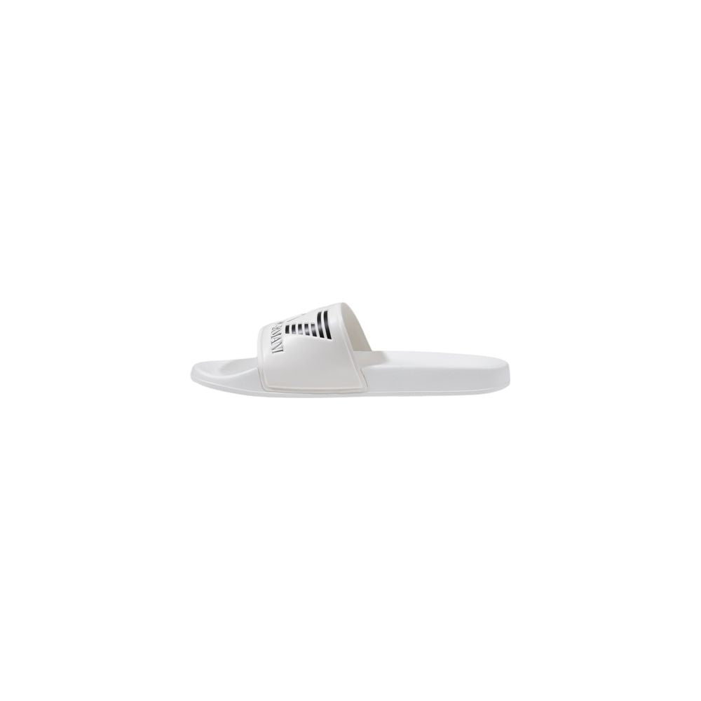 EA7 Emporio Armani White PVC Slippers - Timeless Luxury Footwear