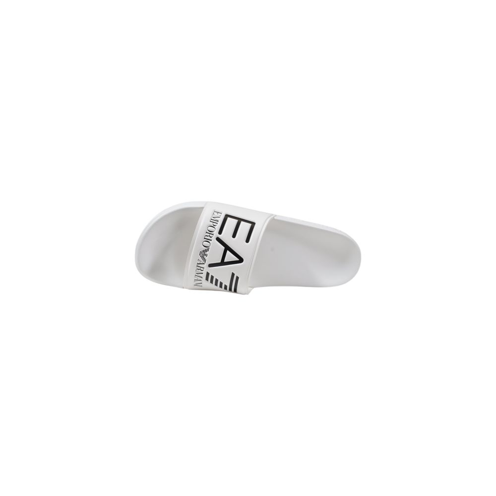 EA7 Emporio Armani White PVC Slippers - Timeless Luxury Footwear