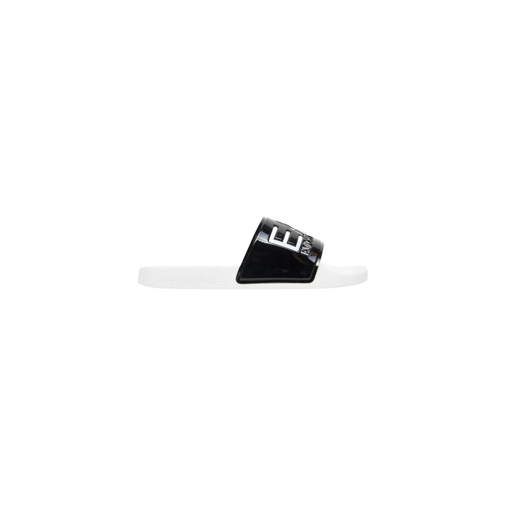EA7 Emporio Armani Black and White PVC Slippers - Luxe Comfort