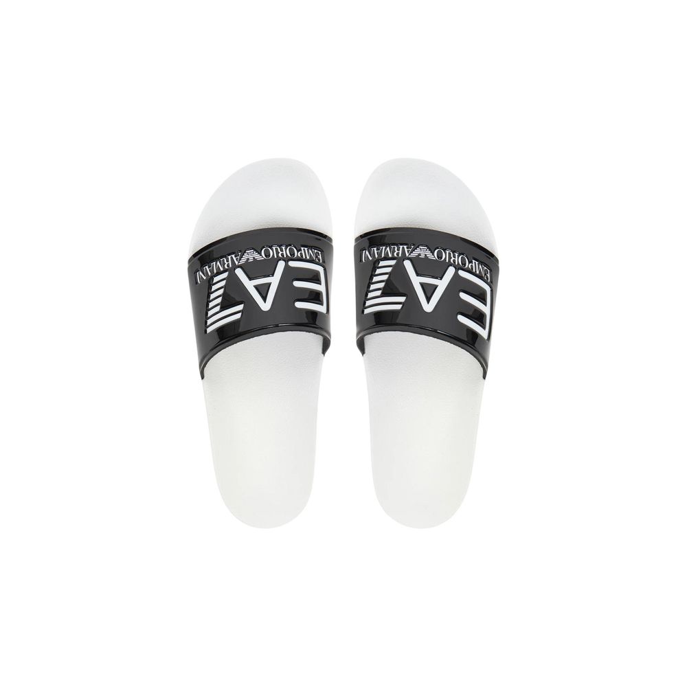 EA7 Emporio Armani Black and White PVC Slippers - Luxe Comfort