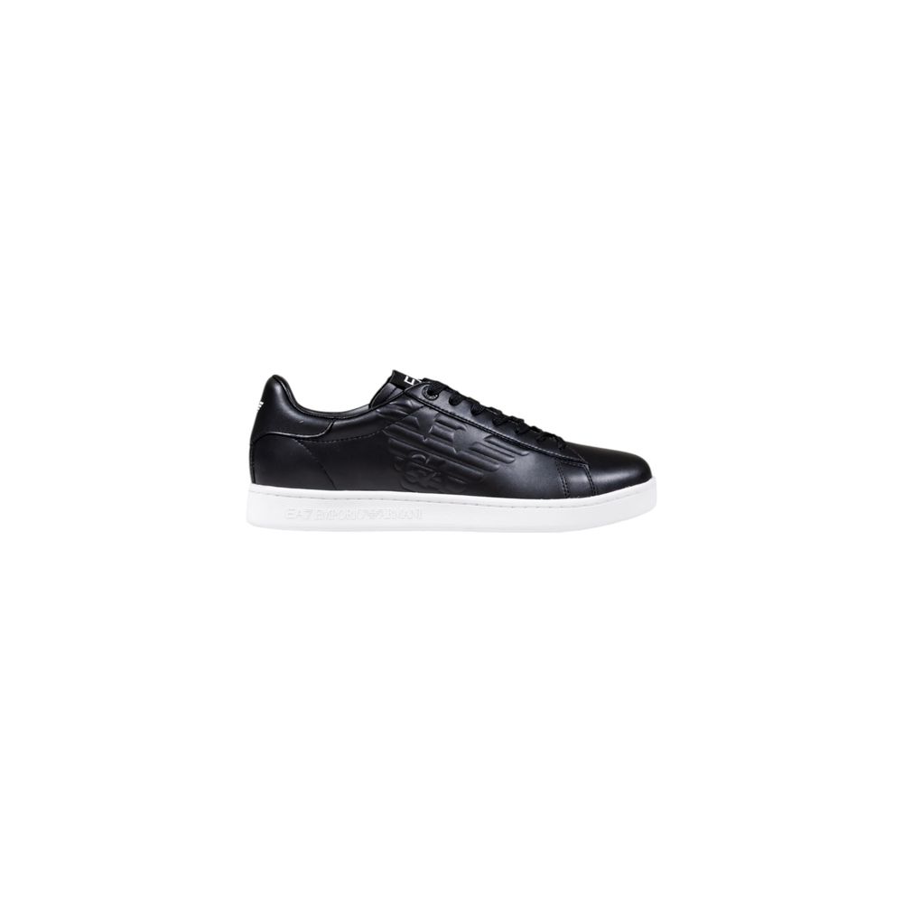 EA7 Emporio Armani Black Leather Sneakers – Timeless Luxury Footwear