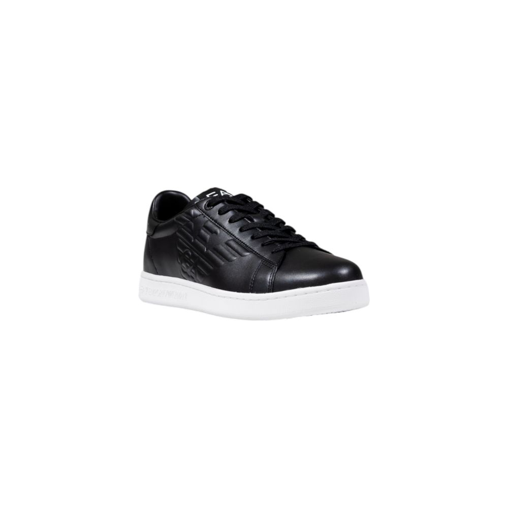 EA7 Emporio Armani Black Leather Sneakers – Timeless Luxury Footwear