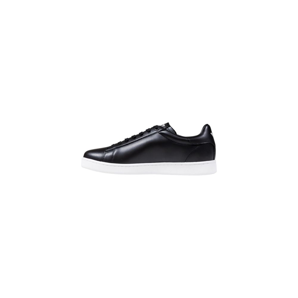 EA7 Emporio Armani Black Leather Sneakers – Timeless Luxury Footwear