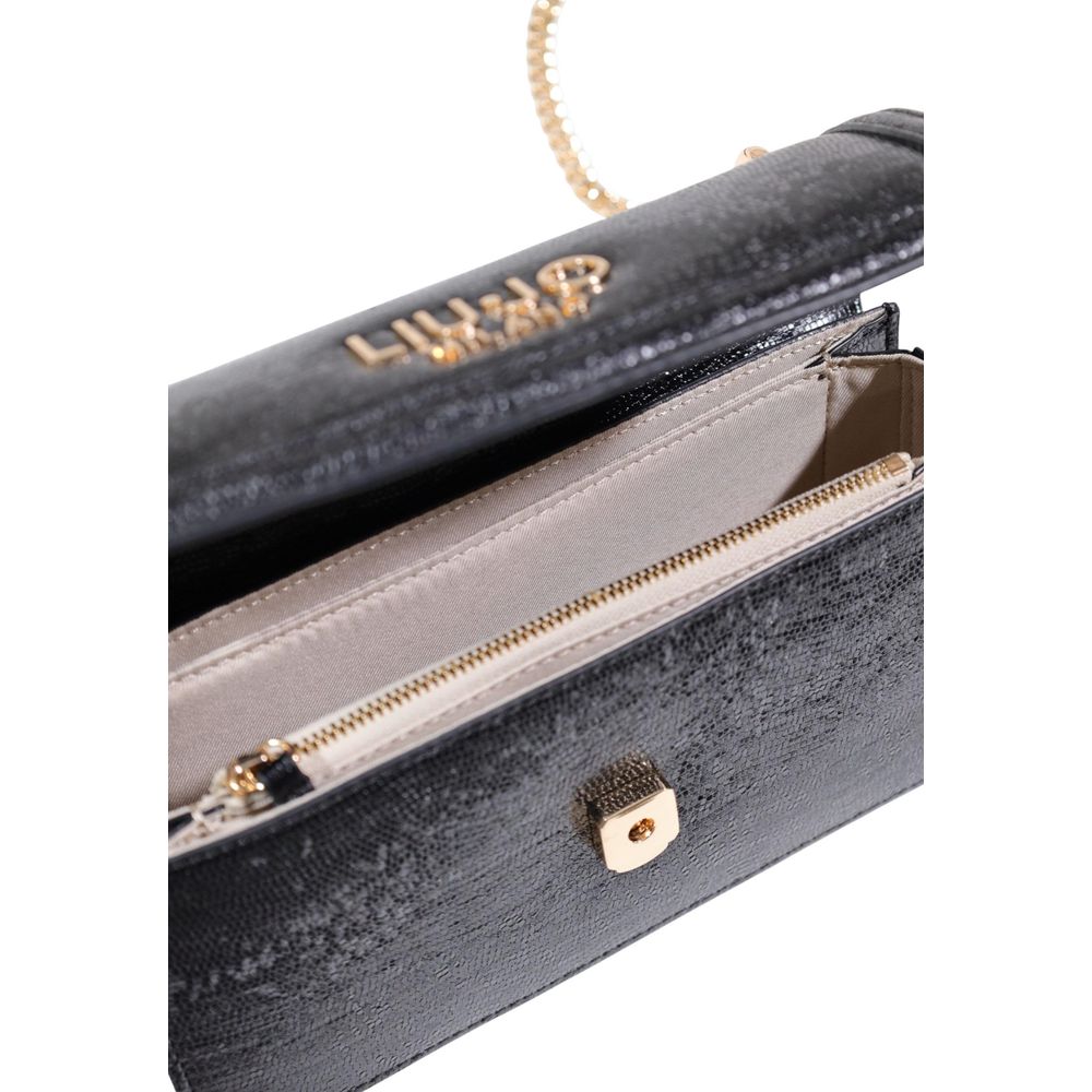 Liu Jo Black Polyethylene Handbag – Timeless Elegance Redefined