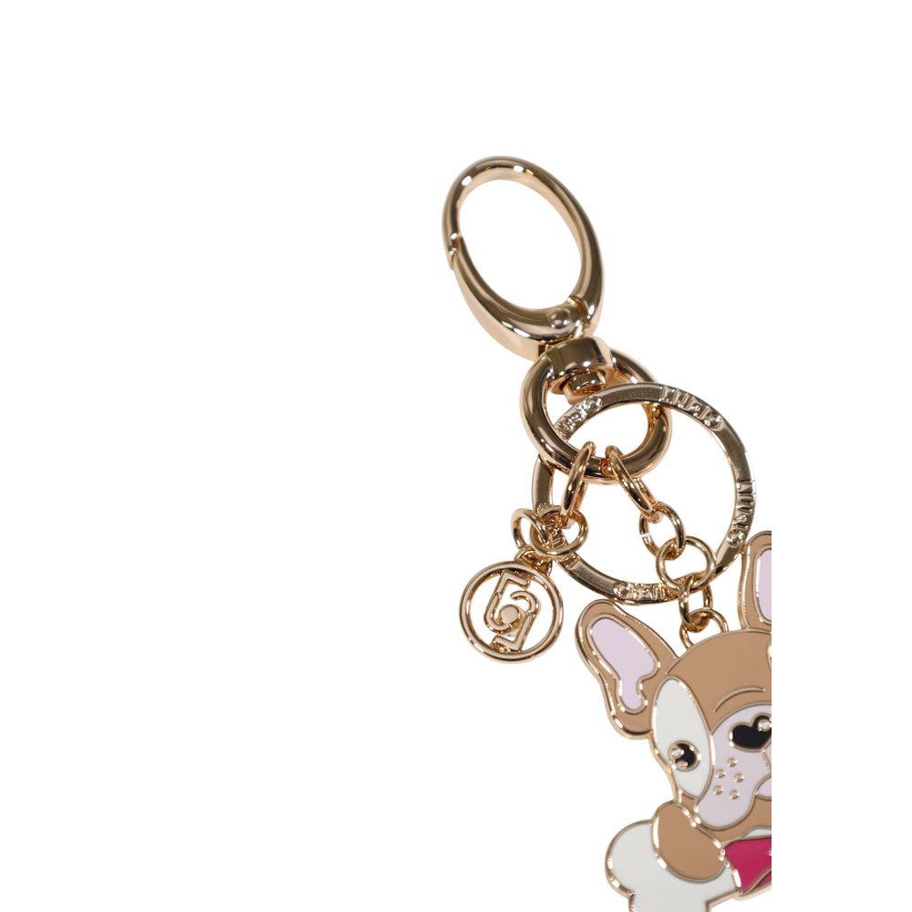 Liu Jo Gold Metal Keychain - Elevate Your Luxury Accessory Game