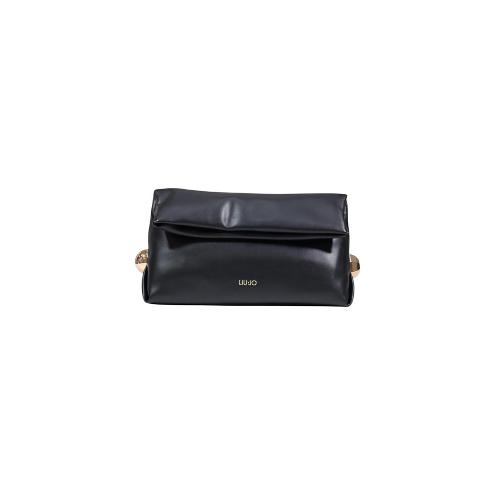 Discover the Liu Jo Black Polyethylene Clutch Bag, a luxurious blend of high-quality polyurethane and refined metallic details, perfect for elevating any sophisticated ensemble.
