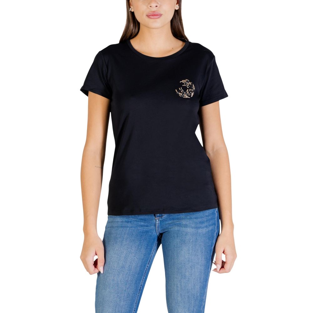 Liu Jo Black Cotton T-Shirt - Elevate Your Luxe Wardrobe