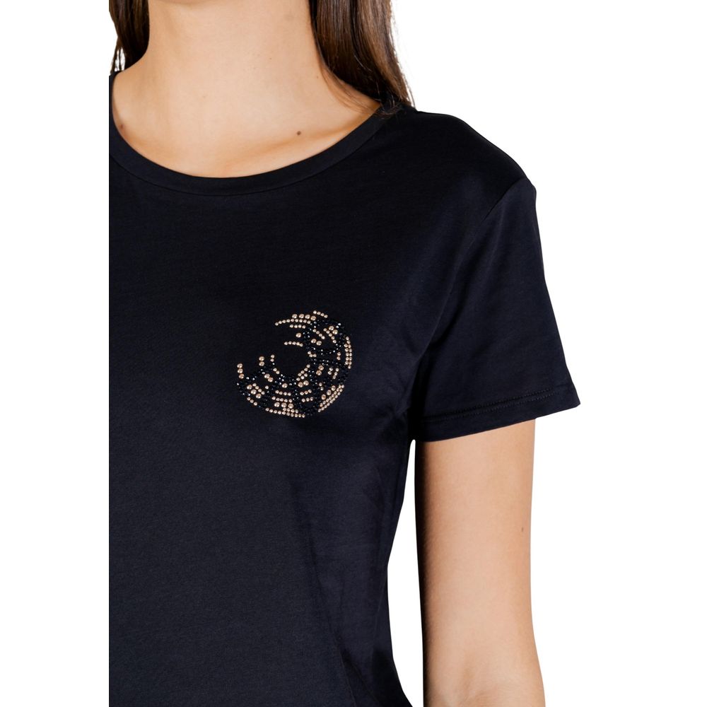 Liu Jo Black Cotton T-Shirt - Timeless Elegance for Every Wardrobe