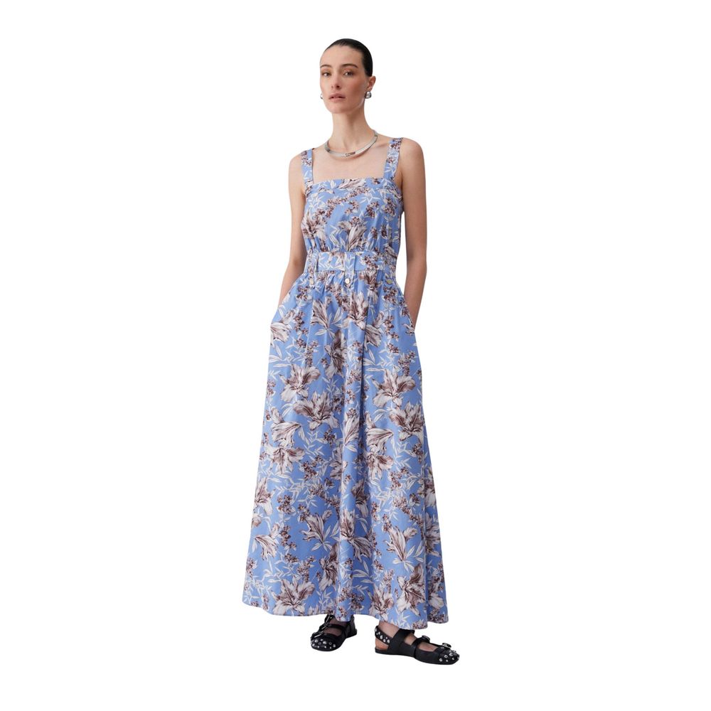 Liu Jo Blue Cotton Long Dress - Timeless Luxury for Every Occasion