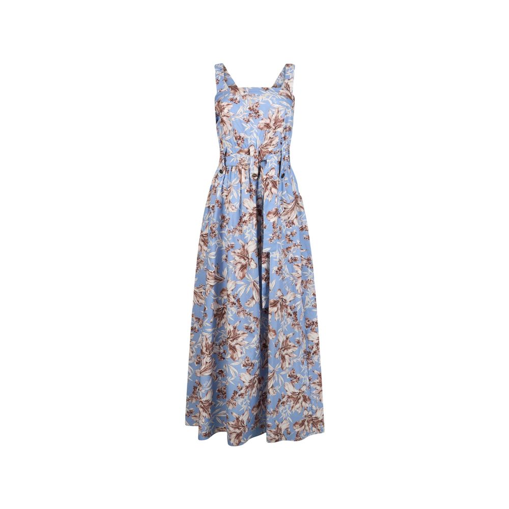 Liu Jo Blue Cotton Long Dress - Timeless Luxury for Every Occasion