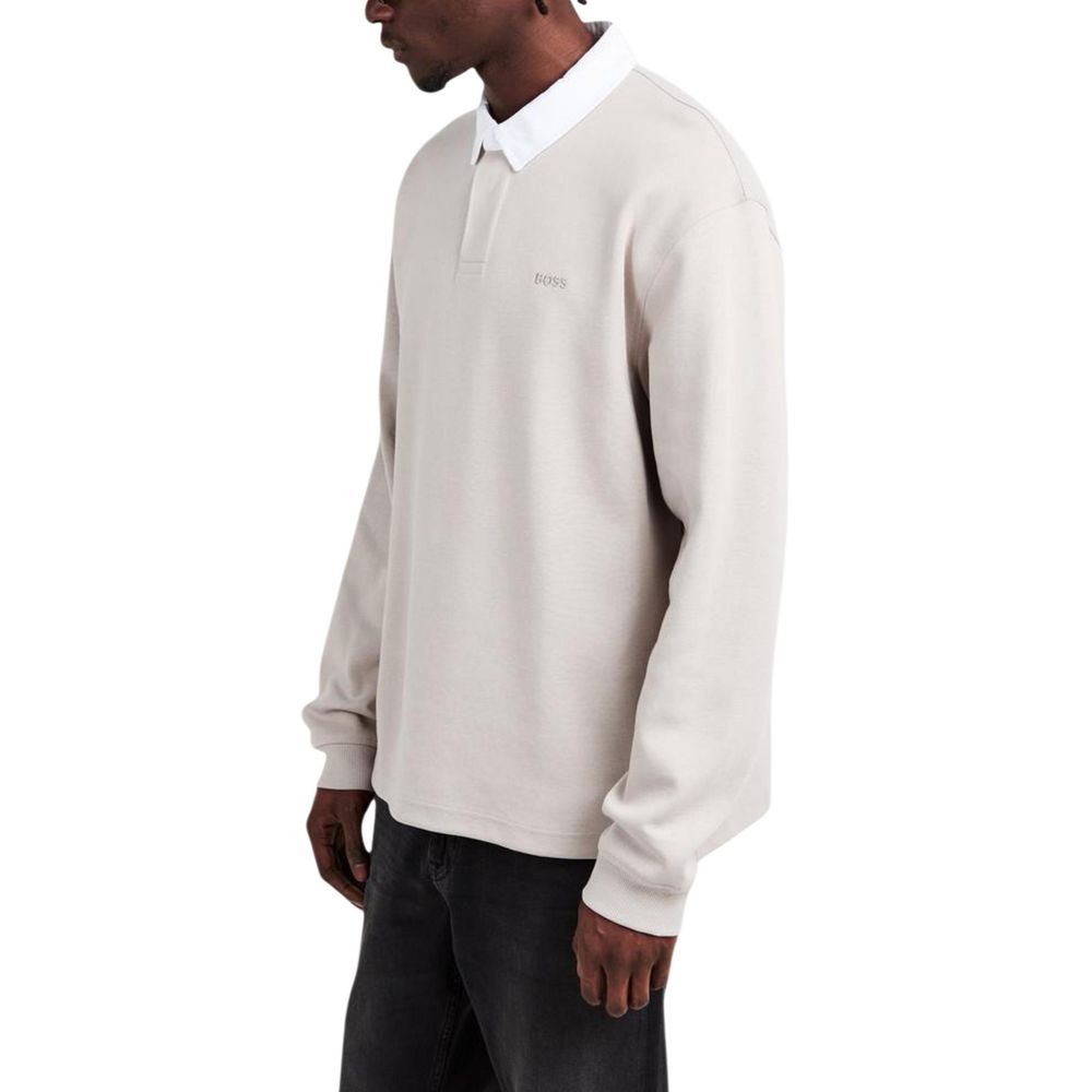 Hugo Boss Gray Cotton Polo Shirt - Timeless Luxury for All