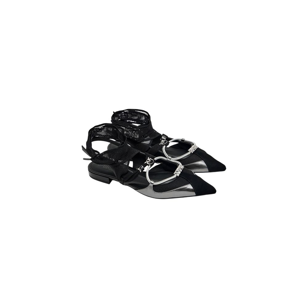 Elevate your style with PINKO Black Leather Ballet Flats, crafted from luxurious leather for timeless elegance. Perfect for any occasion, embody sophistication effortlessly.