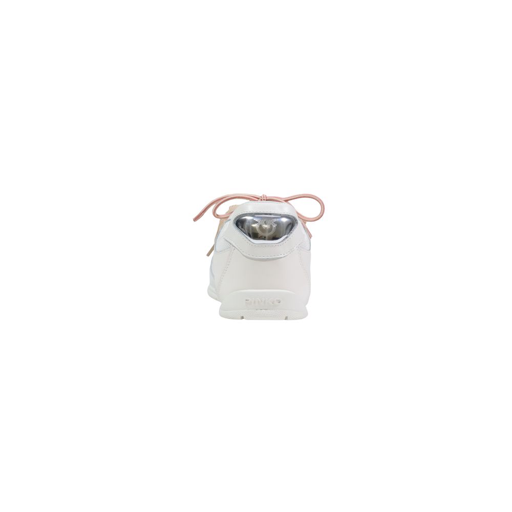 PINKO White Leather Sneakers - Contemporary Luxury for the Modern Woman
