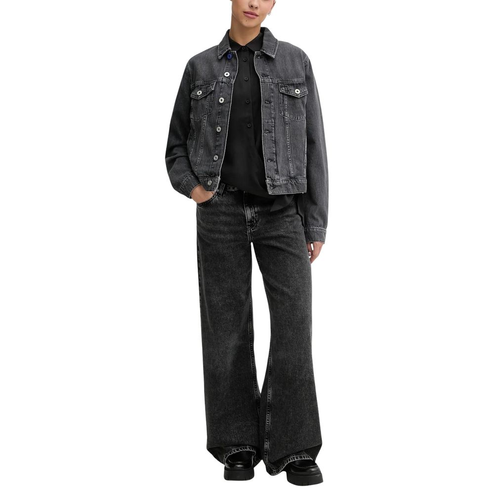 Karl Lagerfeld Black Recycled Cotton Relaxed Fit Jeans - Luxe Comfort