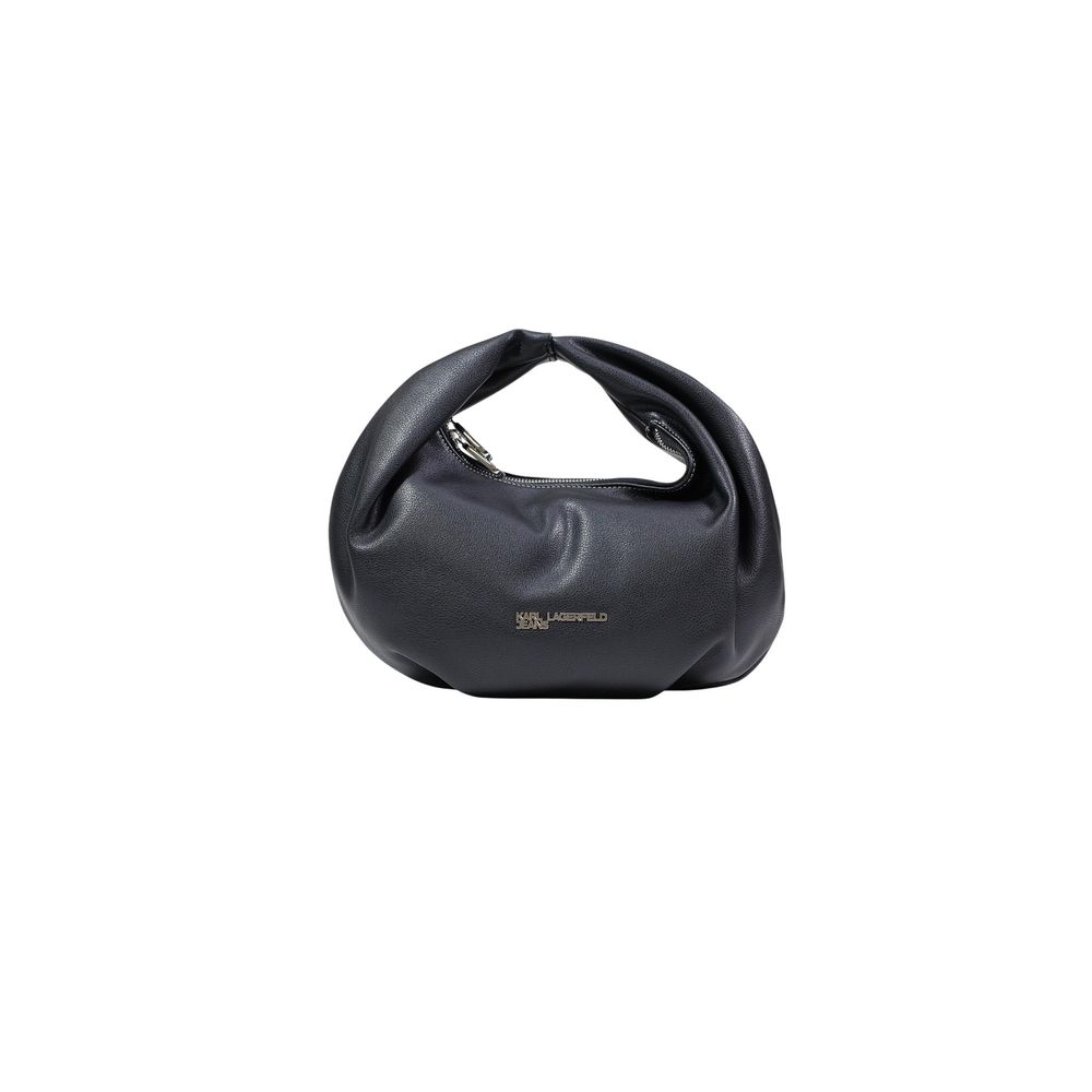 Discover the Karl Lagerfeld Black Polyethylene Handbag, a luxurious small hobo crafted from premium polyurethane, embodying modern elegance and timeless sophistication.
