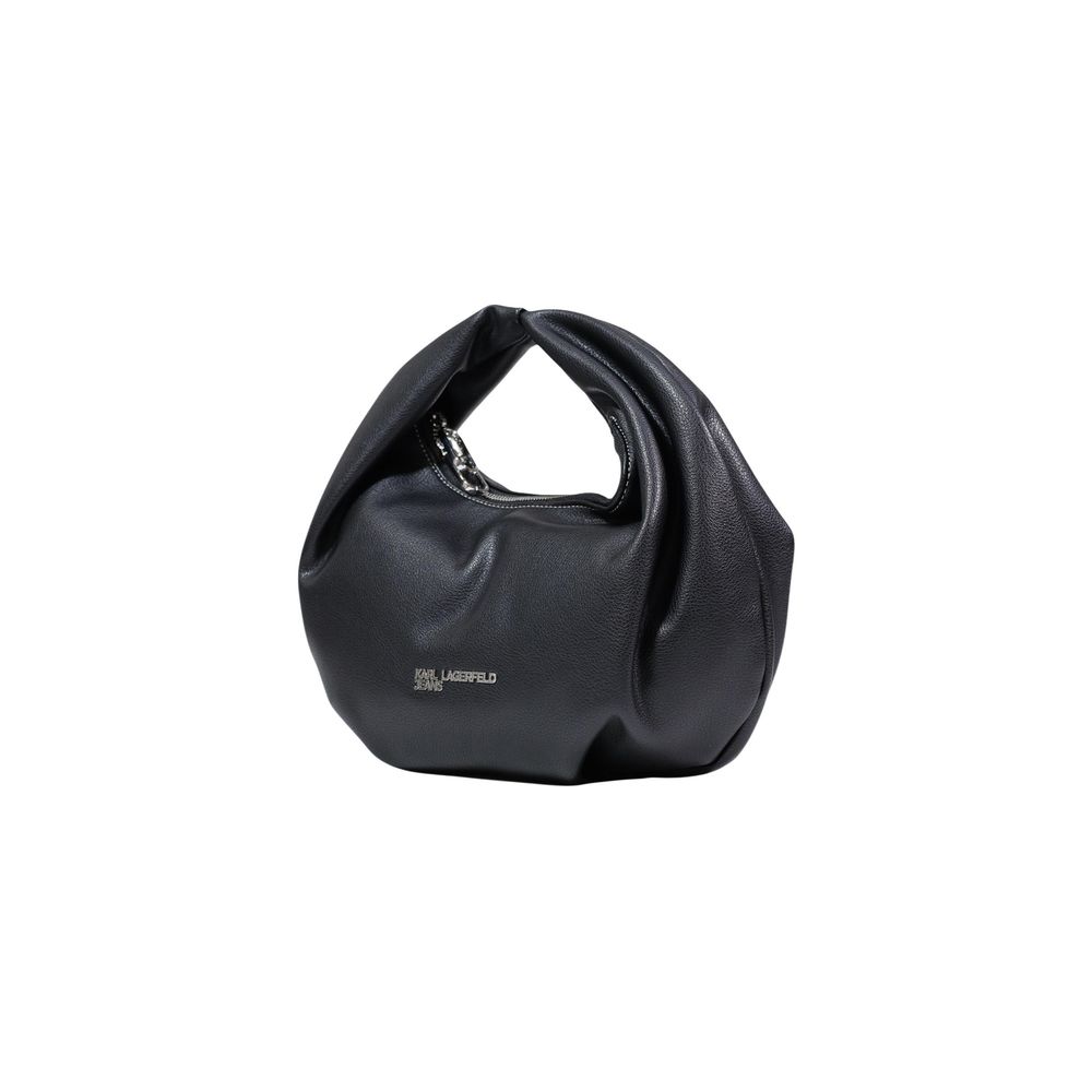 Discover the Karl Lagerfeld Black Polyethylene Handbag, a luxurious small hobo crafted from premium polyurethane, embodying modern elegance and timeless style for discerning individuals.
