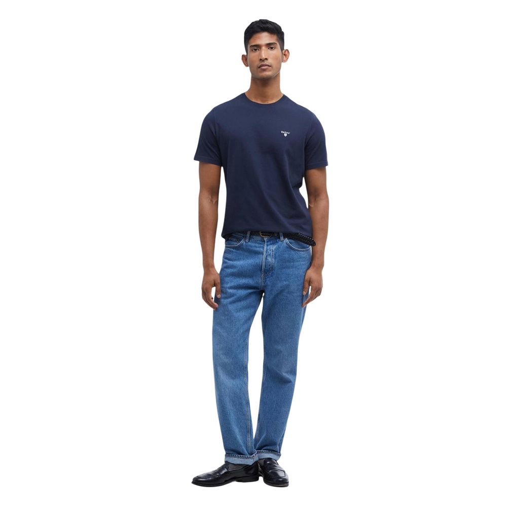 Elevate your wardrobe with the Barbour Blue Cotton T-Shirt, a timeless piece of luxurious cotton that embodies sophistication and effortless style for every occasion.