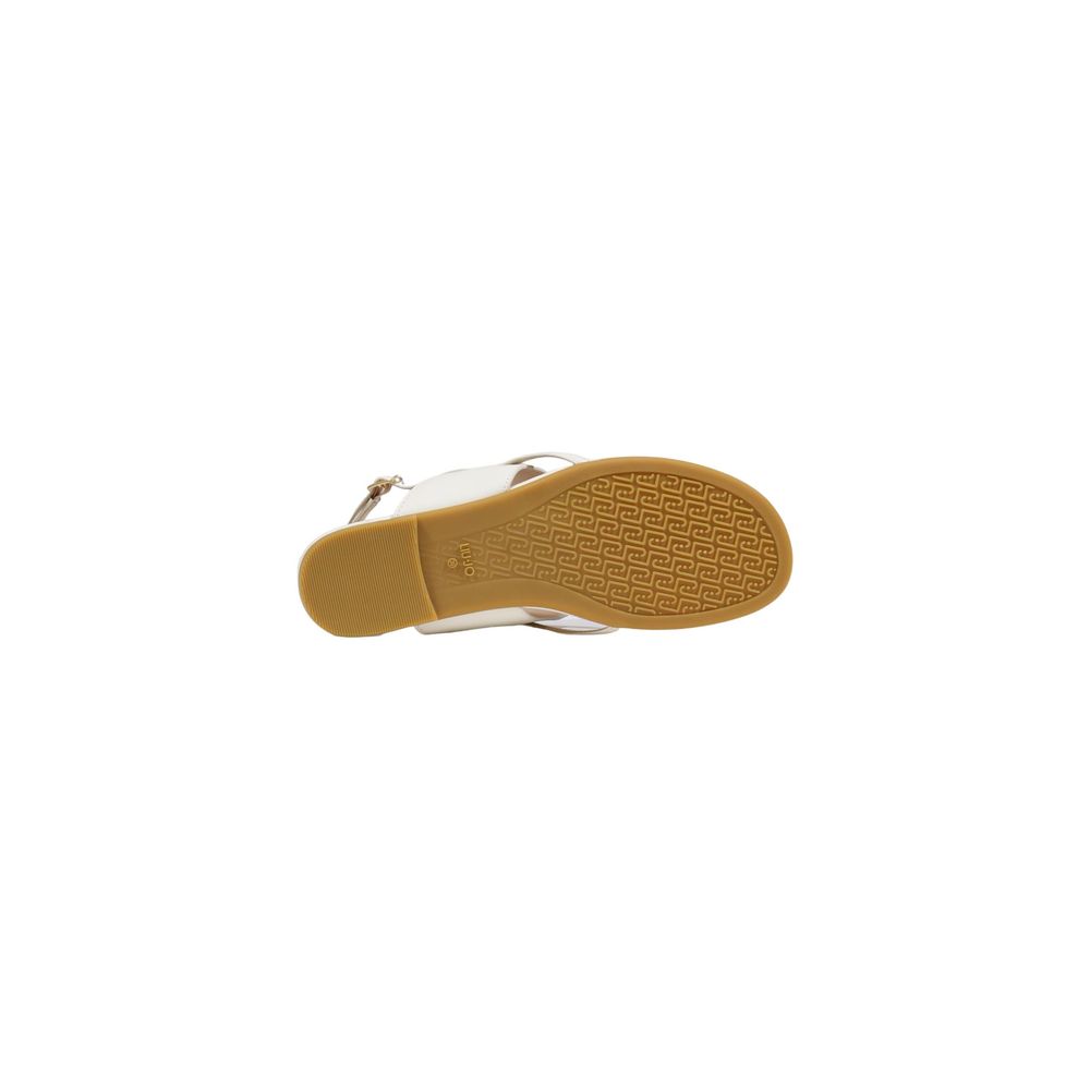 Step into a realm of sophistication with Liu Jo White Leather Flat Sandals, where exquisite craftsmanship meets timeless elegance for the discerning individual.