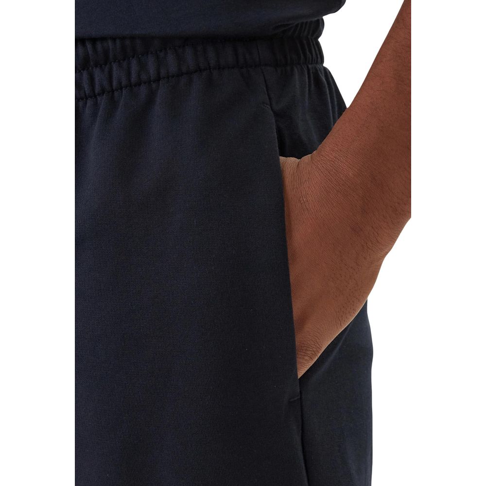 Elevate your summer wardrobe with EA7 Emporio Armani Blue Cotton Bermuda Shorts, crafted for effortless elegance and timeless style, perfect for the discerning individual.