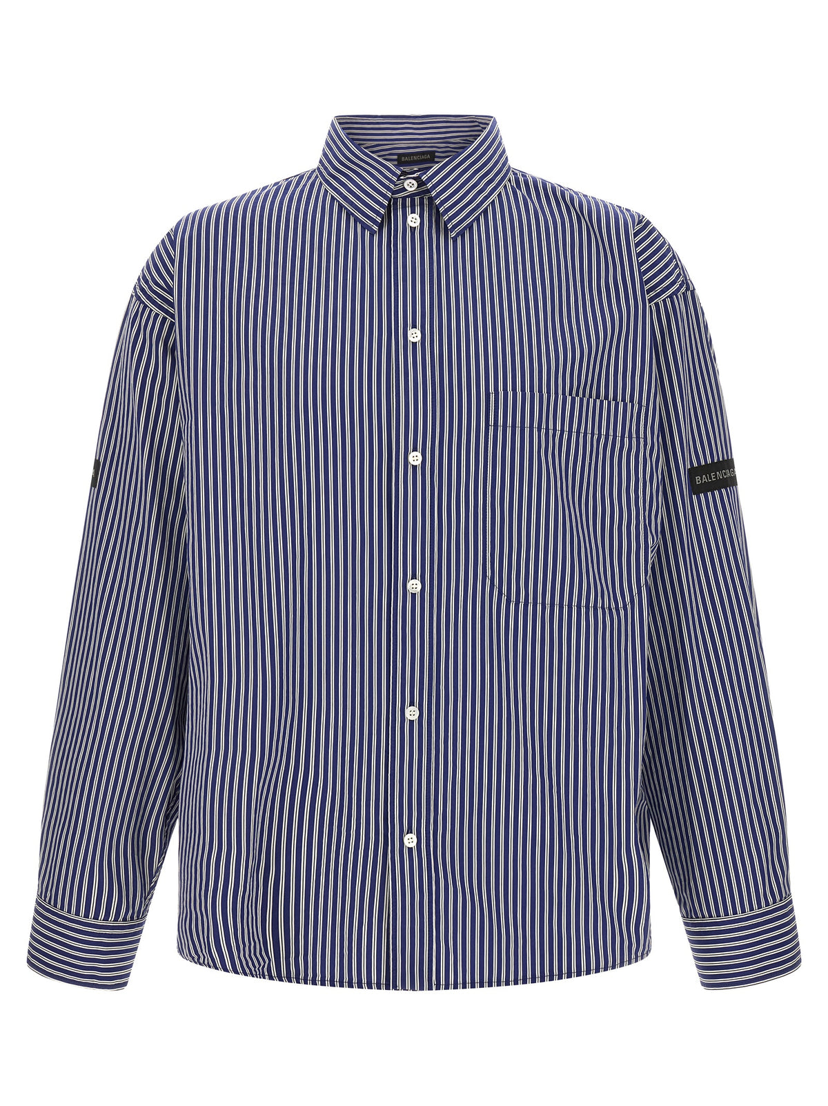 Balenciaga Blue Cotton Blouse - Luxury Elegance Redefined