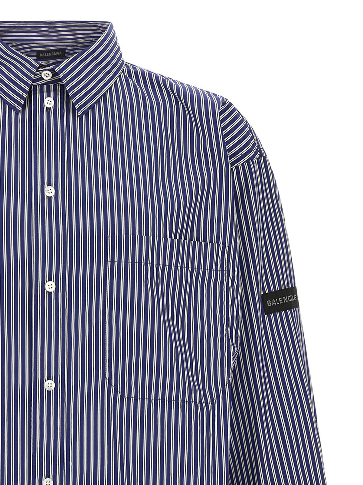 Balenciaga Blue Cotton Blouse - Luxury Elegance Redefined