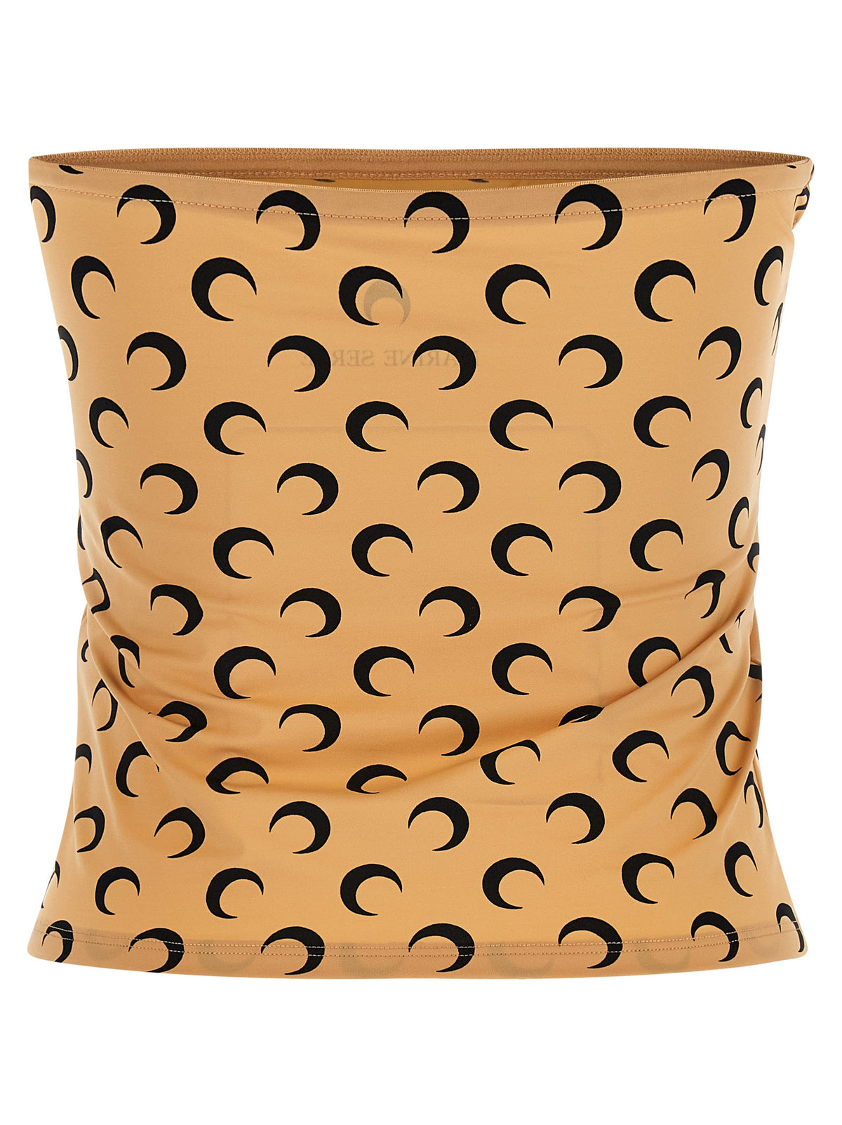 Elevate your wardrobe with the Marine Serre Beige Polyamide T-Shirt, a luxurious blend of style and comfort, featuring a captivating moon print that embodies modern elegance.