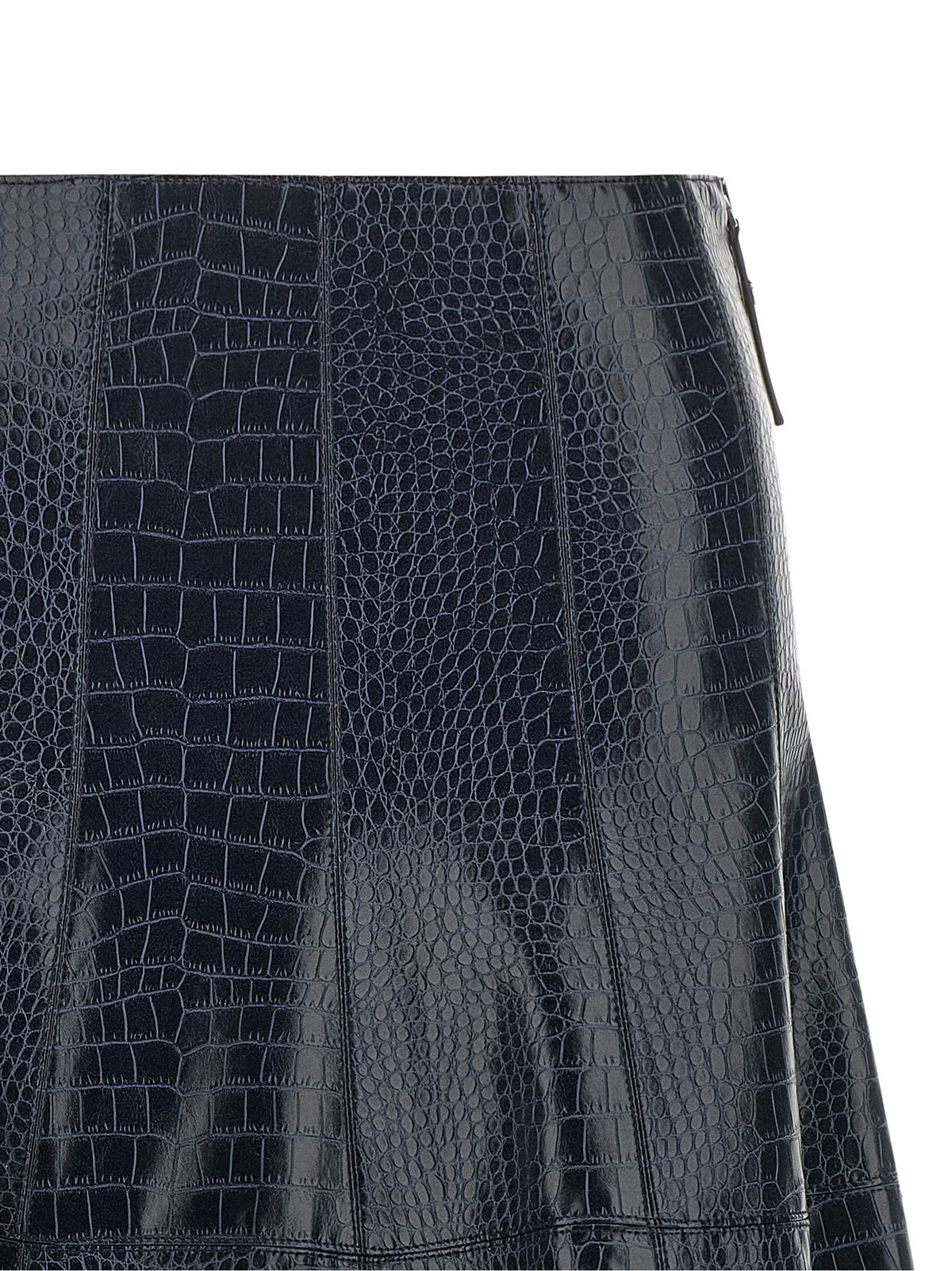 PINKO Blue Viscose Midi Skirt - Timeless Luxury Elegance
