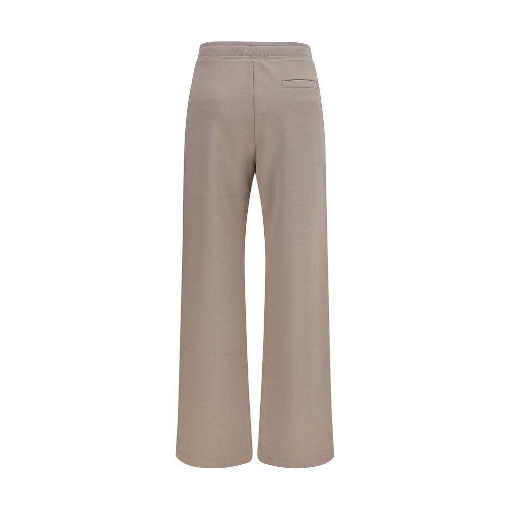 Elevate your wardrobe with 'S Max Mara Beige Cotton Casual Pants, crafted from soft double jersey, embodying luxury and effortless elegance for the discerning individual.