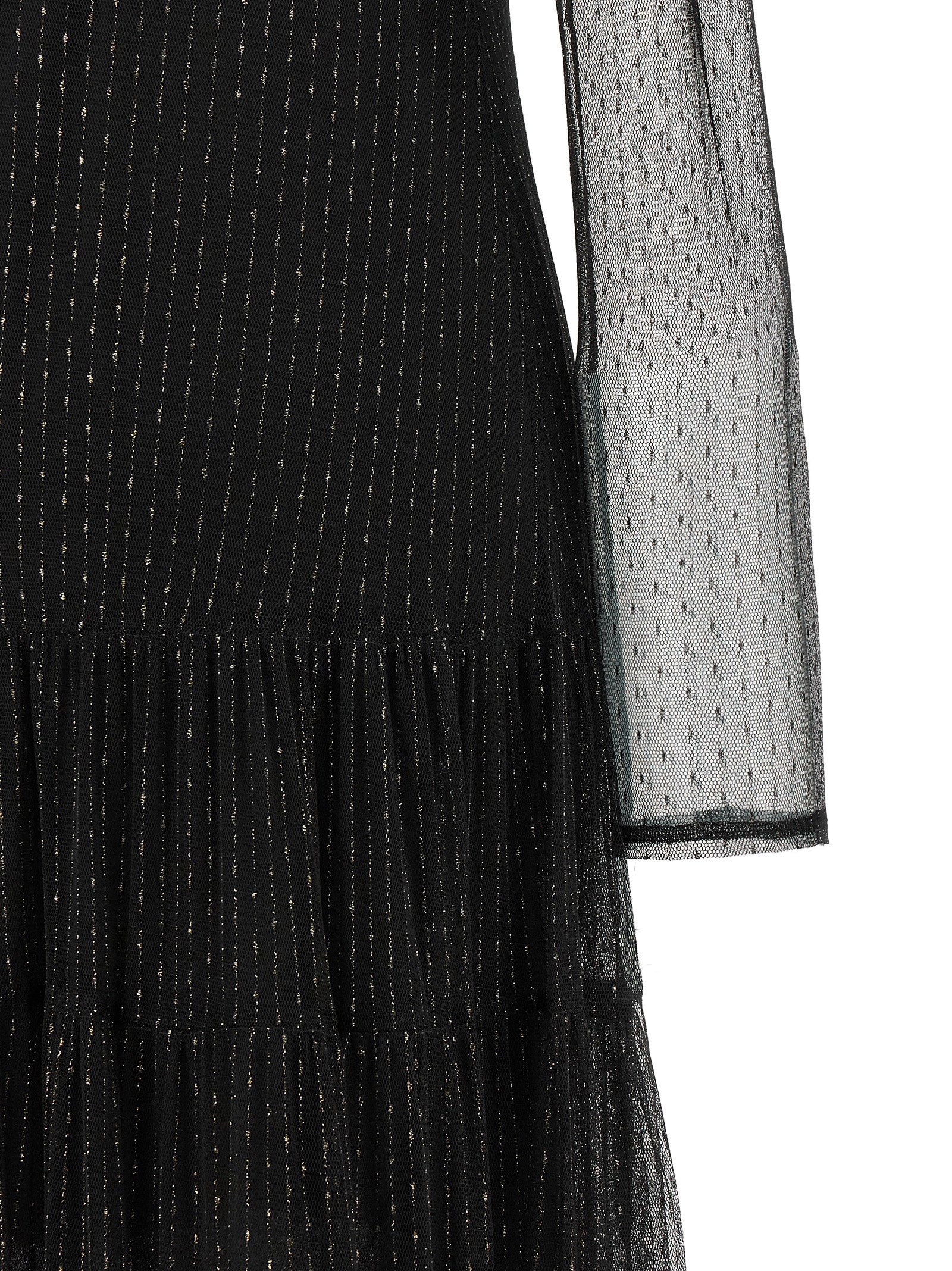 Twinset Black Long Dress - Elegance in Luxurious Tulle