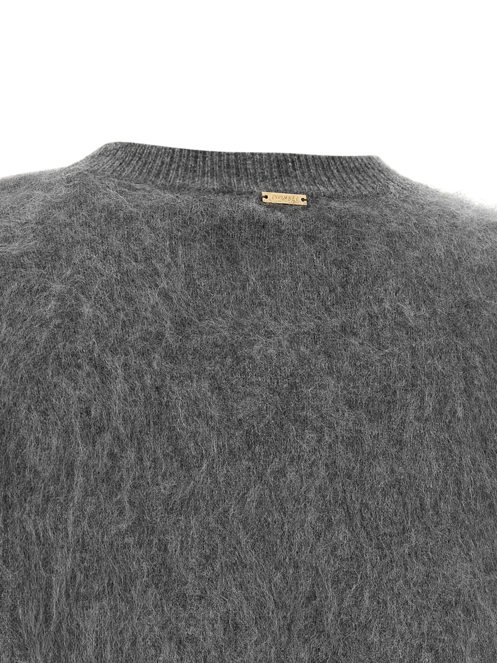 Twinset Gray Wool Cardigan - Exquisite Luxury Knitwear