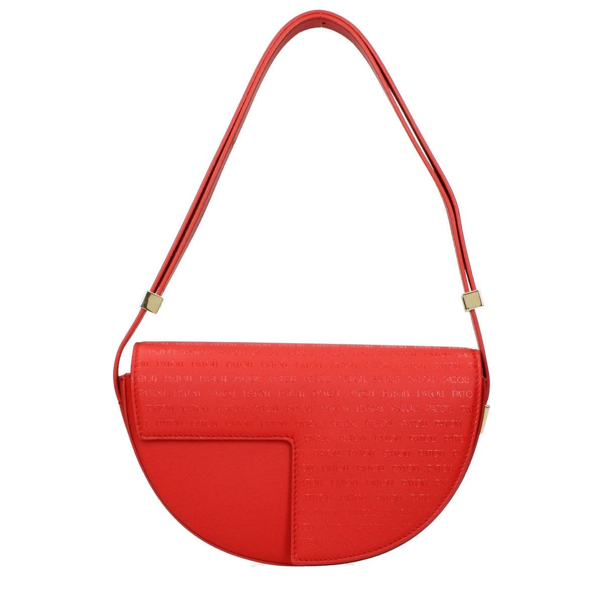 Patou Red Leather Shoulder Bag - Elevate Your Elegance