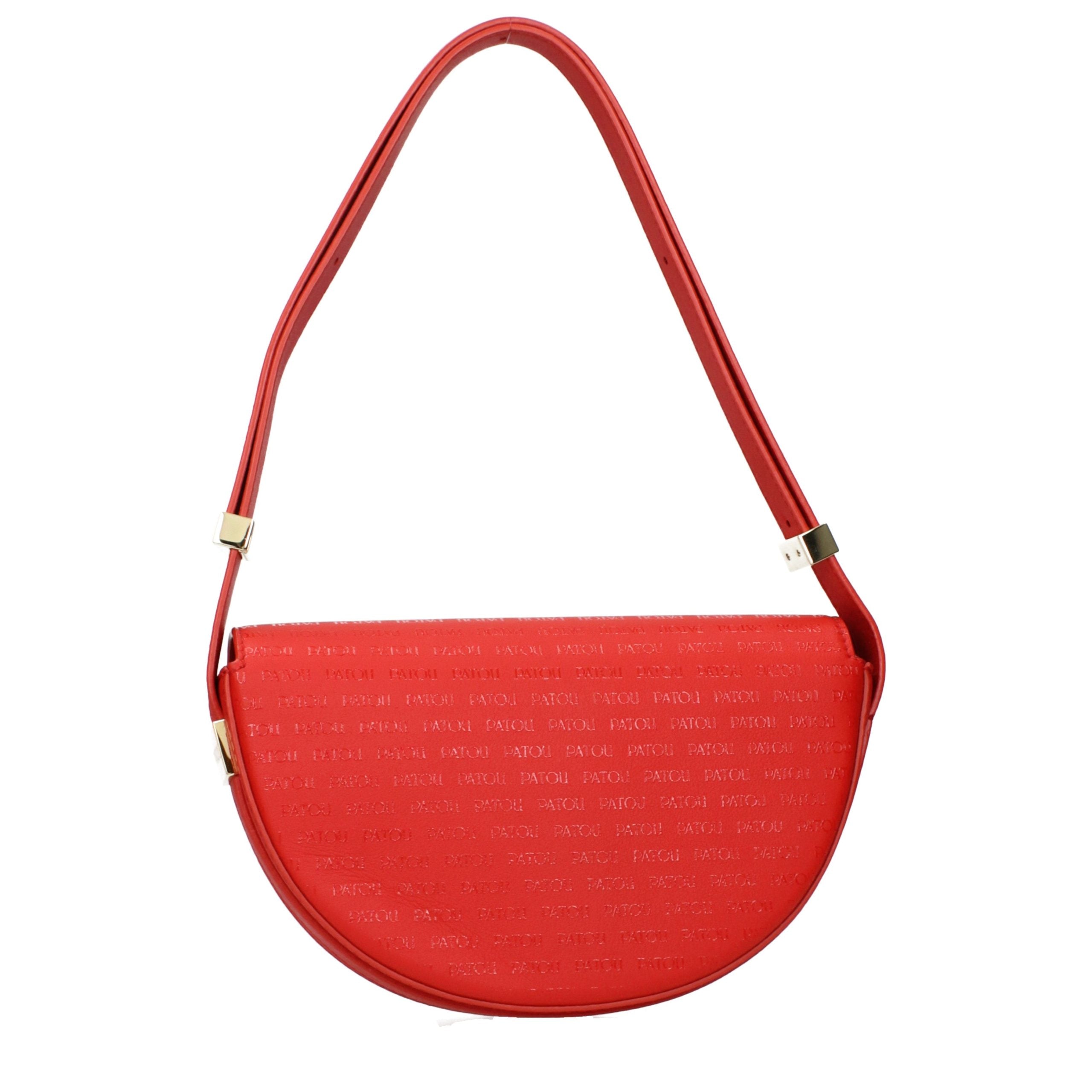Patou Red Leather Shoulder Bag - Exquisite Luxury Fashion