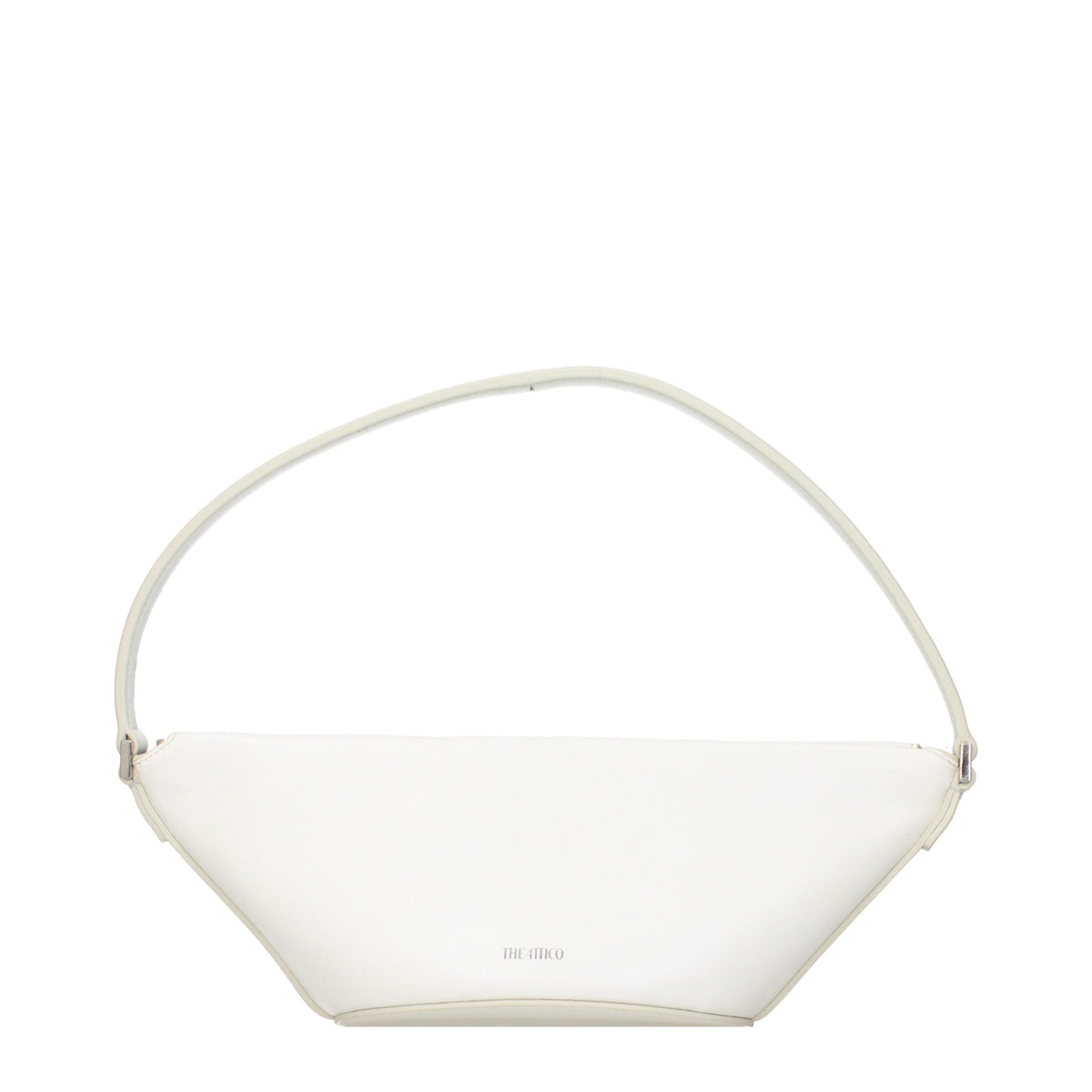 Discover The Attico White Leather Handbag, a symbol of exquisite craftsmanship and timeless elegance, perfect for those who embrace luxury and sophistication.