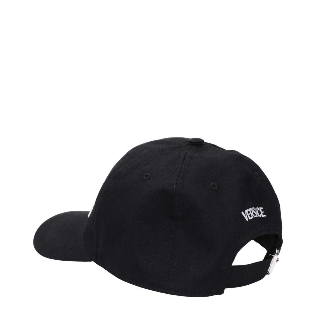Versace Black Cotton Cap - Luxury Fashion Statement Accessory