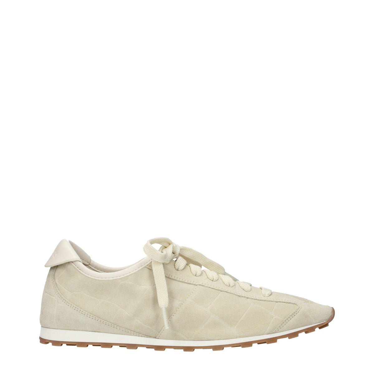 Elevate your style with Jacquemus Beige Leather Sneakers, where exquisite suede craftsmanship meets contemporary elegance, perfect for the discerning fashion connoisseur.