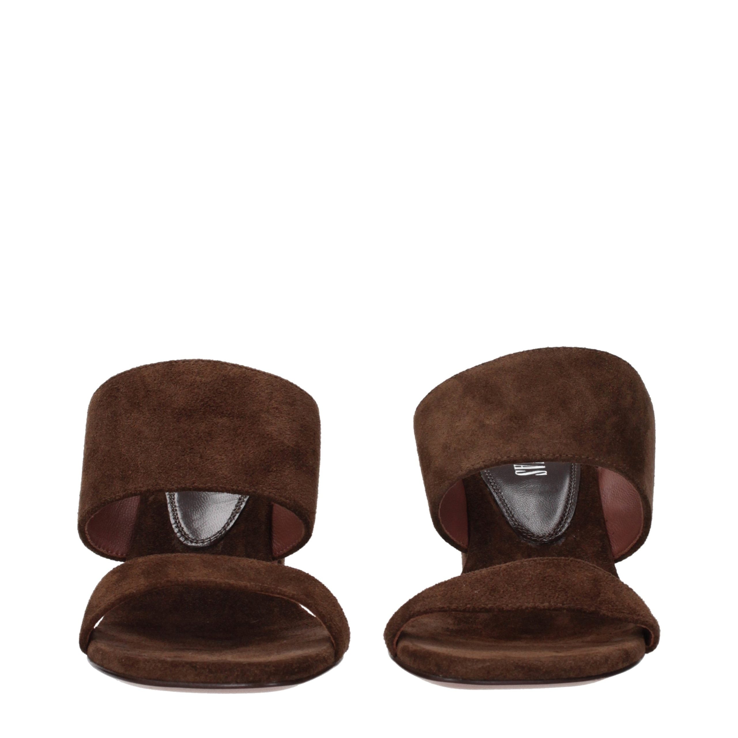 Paris Texas Brown Leather Platform Sandals - Timeless Luxury